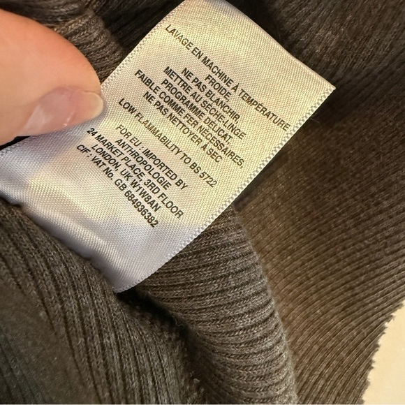 T.la Anthropologie Ribbed Thermal Mock Turtleneck Tunic Top XS - Picture 10 of 11